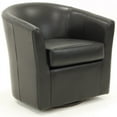 thumbnail image 2 of Fox Hill Trading Windsor Faux Leather Swivel Chair, Black, 2 of 5