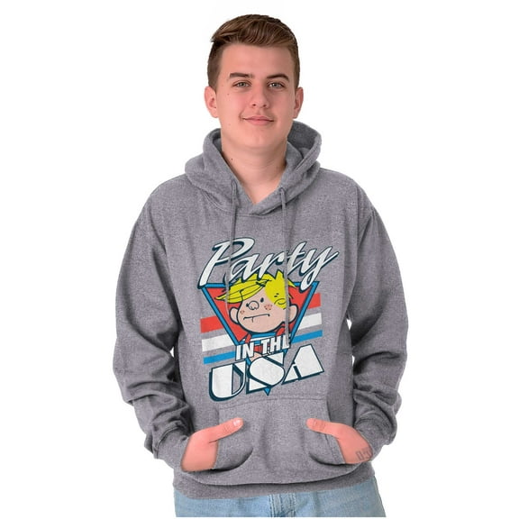 Dennis The Menace Party in the USA Unisex Plus Size Hoodie Brisco Brands 3X