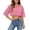 Pink, variant on Solid Color Athletic Tee for – Casual Short Sleeve Streetwear Top With Cute Style Shirt for Women Casual Summer Shirt for Juniors Athletic Long Sleeve Shirt Women Fitted