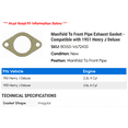 thumbnail image 2 of Manifold To Front Line Exhaust Gasket - Compatible with 1951 Henry J Deluxe, 2 of 2