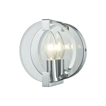 

Elk Home Clasped Glass 6 Wide 1-Light Vanity Light - Polished Chrome