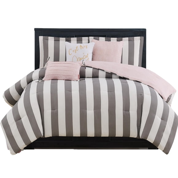 Juego de Ropa de Cama Juicy Couture Cabana Stripe Reversible Queen