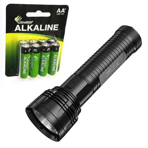 Bundle: Nitecore EA81 CREE XHP50 Flashlight/Searchlight 2150 Lumens w/8x Eco-Sensa AA Batteries