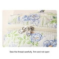 thumbnail image 6 of Makeup Bag, 3 PCS Quilted Makeup Bag, Cute Floral Cotton Cosmetic Bag set, Coquette Makeup Pouch Large Travel Toiletry Bag-White Background Orchid-White Background Orchid, 6 of 10