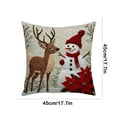 thumbnail image 3 of Tarmeek Christmas Pillow Covers 18x18 Inch Christmas Decorations, Seasonal Winter Xmas Holiday Decor Reindeer Snowman Throw Pillow Covers for Home Decor Christmas Decorations Indoor, 3 of 6