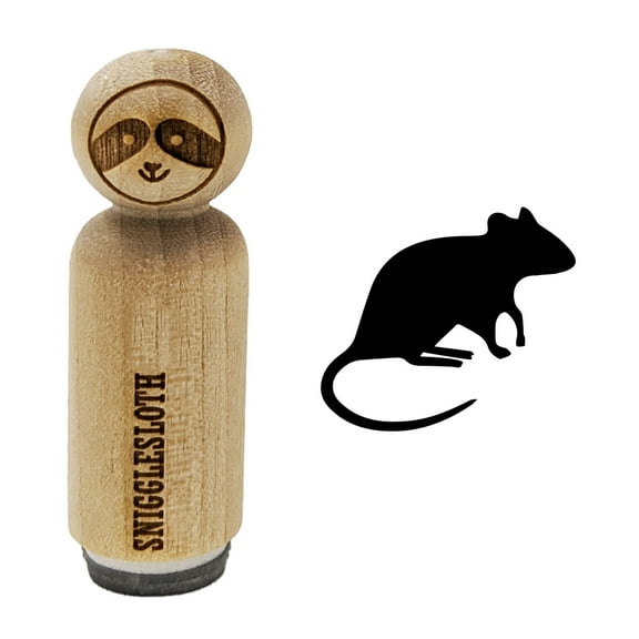 Rat Solid Rubber Stamp for Scrapbooking Crafting Stamping - Mini 1/2 Inch