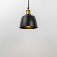 thumbnail image 5 of FSLiving Replacement Black Metal Lampshade For Hanging Pendant Lamp Wall Light E26 Base Ceiling Light Minimalist Design - Set of 2, 5 of 5