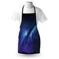 thumbnail image 3 of Night Apron Milky Way Inspired Nebula Cluster Galaxy Fantastic Cosmos Constellation, Unisex Kitchen Bib Apron with Adjustable Neck for Cooking Baking Gardening, Aqua Dark Blue Black, by Ambesonne, 3 of 3