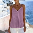 thumbnail image 5 of Casual Sleeveless Tank Tennis Top for Everyday Wear Womens Classic Solid Vest Wardrobe Piece Purple S, 5 of 7