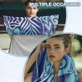 thumbnail image 6 of Binienty Polynesia Hibiscus Sweat Towel Car Seat Cover for Gym Post-Work Running Athletic Beach Towel Machine Washable Lightweight Soft Car Interior Accessories for Women Girly, 6 of 8