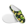 thumbnail image 3 of Lsque Fresh Avocado Pattern Womens Comfort Cotton on Scuff With Memory Foam and Anti-skid Sole Slipper-42/43, 3 of 7