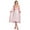 Pink, variant on Women's Satin 2 Piece Robe and Nightgown Set