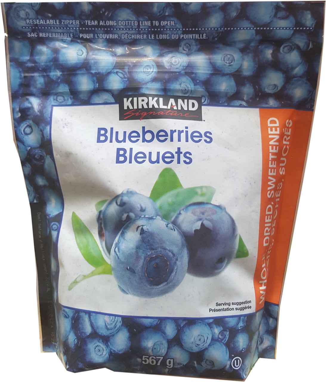 Kirkland Signature Organic Dried Blueberries 567g (20 oz)