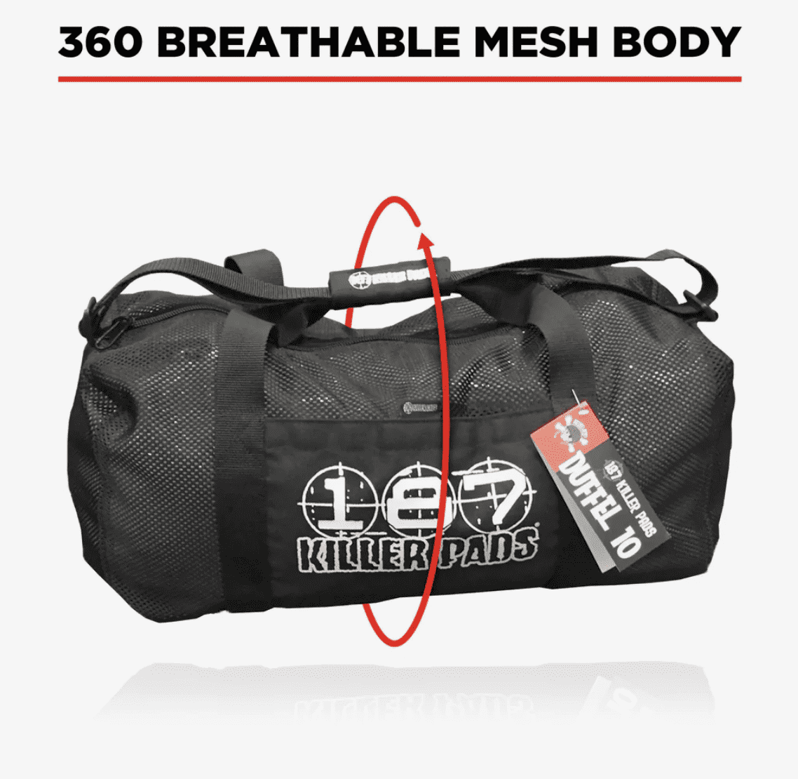 187 Killer Pads Mesh Duffel Bag for Skateboarding, Black 187 Killer Pads Mesh Duffel Bag for Skateboarding, Black