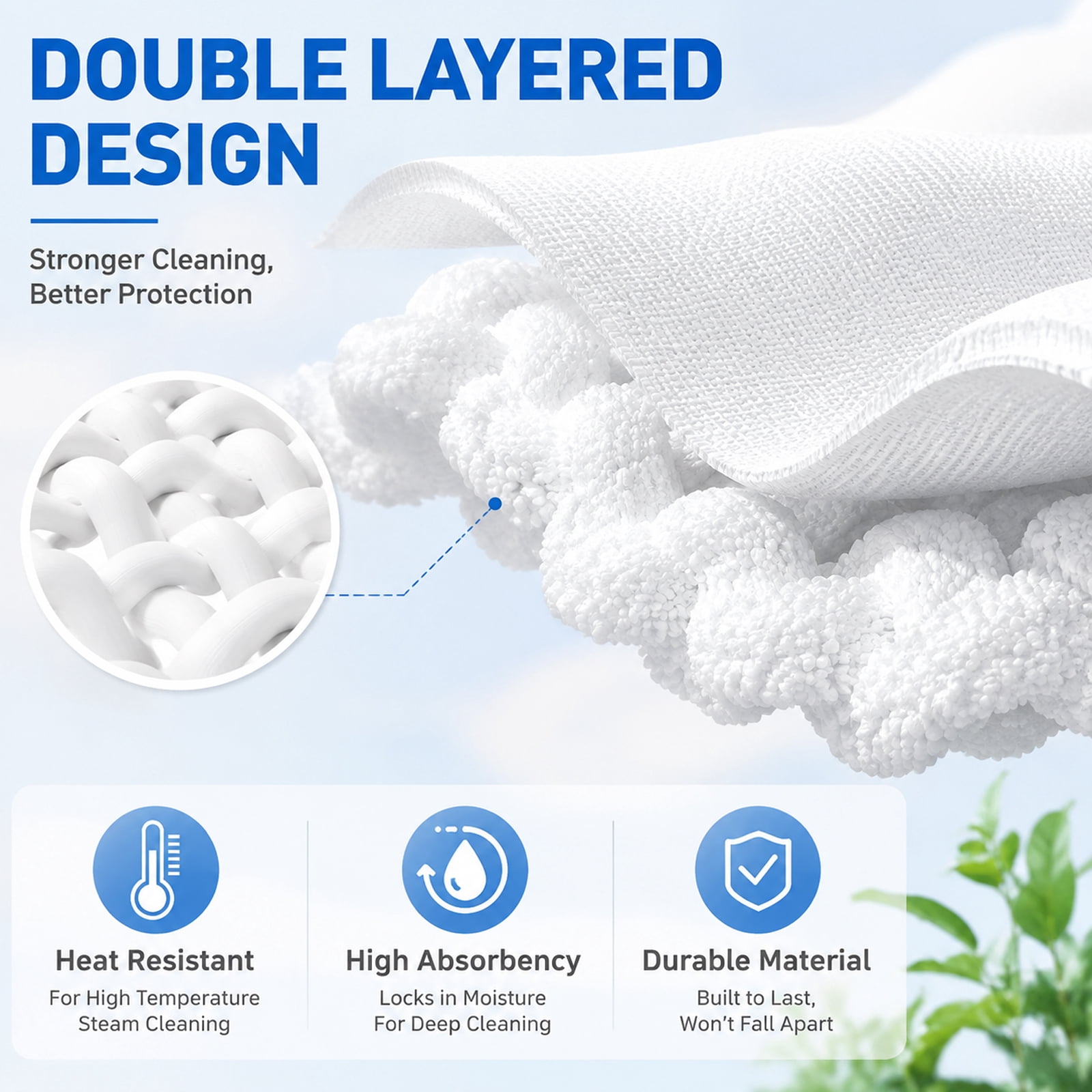 Steam Cleaner Bonnet, Microfiber Bonnet Pads Compatible