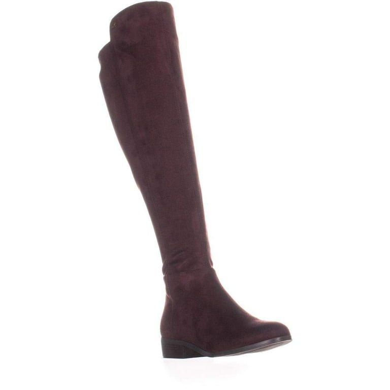Michael Kors Women s Bromley Leather Closed Toe Over Knee Riding Boots Purple Size 5.5 Walmart