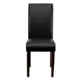 thumbnail image 3 of Black Leather Parsons Chair, 3 of 9