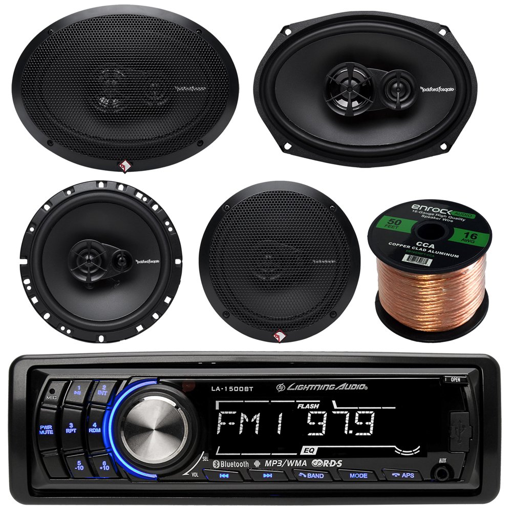 Lightning Audio by Rockford Fosgate LA1500BT Bluetooth AM/FM USB AUX