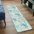 thumbnail image 4 of Teal Sea Turtle Starfish Runner Rugs 2x6 ft Summer Beach Coral Shell Blue Washable Hallway Rugs Non-Slip Floor Mats Absorbent Carpet Bedside Runners for Bedroom Kitchen Bathroom Laundry Room, 4 of 9