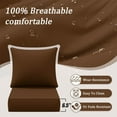 thumbnail image 2 of Pakunoda Outdoor Deep Seat Cushion with Backrest, 24" x 24" x 6.5" Waterproof Resistant Patio Chair Replacement Cushion for Sofa Couch, Chocolate, 2 of 7