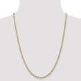 thumbnail image 2 of Diamond2Deal 14K Yellow Gold 2.8mm Semi Solid Rope Chain Necklace for Women 24", 2 of 6