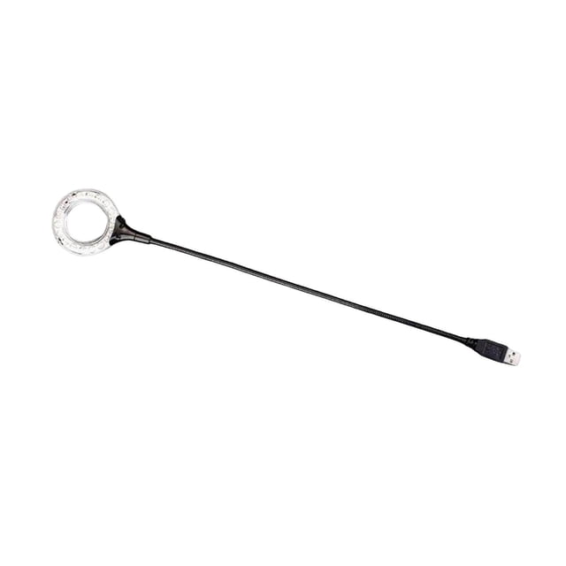 kurtrusly LED USB Circular Light Flexible Gooseneck Reading Lamp, Adjustable Angle Black