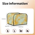 thumbnail image 2 of Rateoe Yellow With Teal Marble Pattern Toaster Covers 4 Slice Wide Slot,Bread Machine Cover,Bread Dust Cover & Fingerprint Protection,Appliance Covers, 2 of 6