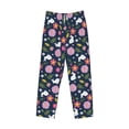 thumbnail image 6 of Uemuo Floral Rabbit Pattern Men's Wide Leg Palazzo Lounge Pants with Pockets Light Weight Loose Comfy Casual Pajama Pants-XX-Large, 6 of 9