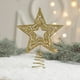 thumbnail image 3 of Adornos de decoración navideña, adorno de árbol de Navidad brillante, adorno de estrella de alambre para copa de árbol de Navidad de Metal, 3 of 4