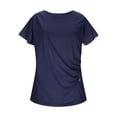 thumbnail image 3 of CHGBMOK Womens Tops Summer T-Shirts Short Sleeve Tunic Buttons Tops Dressy Casual Business Blouses, 3 of 6