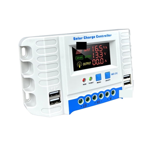 20A 30A 40A PWM 50VDC Auto 12V 24V Solar Charge Controller LCD Display Solar Panel Charger Regulator With 4 USB Port