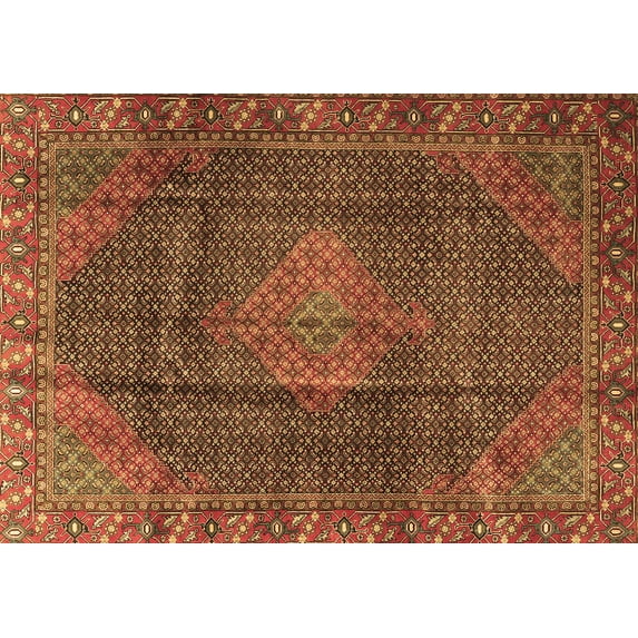 Ahgly Company Indoor Rectangle Persian Brown Traditional Area Rugs, 2' x 4'