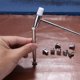 thumbnail image 1 of Cuadros Decorativos Herramienta de impresión de cuero 9 en 1 DIY Kit de herramientas de artesanía en cuero tallado en metal de acero, 1 of 4