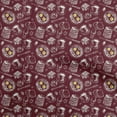 thumbnail image 1 of oneOone Cotton Cambric Maroon Fabric English Breakfast Sewing Material Print Fabric By The Yard 56 Inch Wide, 1 of 6