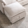 thumbnail image 4 of Aitjunz 85.83'' Modular Cloud Couches, Sectional Sofa for Living Room, Modern Couches and Sofas with Storage Ottoman, U-Shape 5 Seat Chenille Cloud Sofa with Pillows for Bedroom, 4 of 8