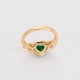 thumbnail image 4 of Anillo Compromiso Promesa Amor Esmeralda y Swarovski Oro Lam dorado 7, 4 of 7