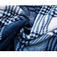 thumbnail image 2 of Chaps Plaid Silky Soft Plush Blanket Navy Double/Queen, 2 of 3