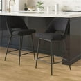 thumbnail image 5 of Pemberly Row Modern Counter Height Stools (Set of 2) in Black, 5 of 7