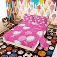 thumbnail image 2 of Erosebridal Pink Volleyball Star Pattern Full Size Sheets, Cute Sport Bed Sheets for Girls and Boys, 4-Piece, 1 Flat Sheet, 1 Fitted Sheet and 2 Pillowcases, 2 of 6