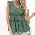 thumbnail image 4 of Aayomet Womens Tops Basic Women's Silk Tank Top Ladies V-Neck Camisole Silky Loose Sleeveless Blouse Satin Tank Shirt,Green XL, 4 of 5
