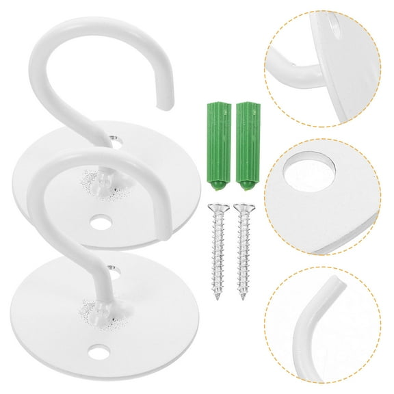 GOOHOCHY Ceiling Hook Hanging Plants Hangers 4.50X3.90X3.90CM White