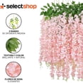 thumbnail image 4 of Flores Artificiales De Decoracion Glicina Colgantes De Wisteria para Jardín Exterior Hogar Fiesta Boda Plantas Artificiales Decorativas Flores Artificiales Realistas (Lila 12 Piezas), 4 of 7