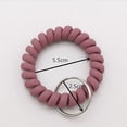 thumbnail image 2 of Loopunk 20 Pcs Wristband Keychains, Plastic Coil Stretch Elastic Spring Spiral Bracelet Key Ring for Gym Pool ID Badge, Plastic ID Tags with Label Window for Keychain Pet Luggage Bag, 2 of 6