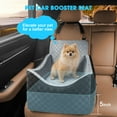 thumbnail image 4 of Elevated Dog Car Booster Seat for Smal/Medium Dogs, up to 35 lbs, with Memory Foam, Safety Belts, Detachable Washable Cover and Storage Pockets, Portable Travel-Safe Pet Bed, Gray, 4 of 8