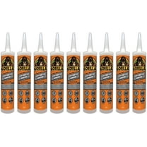 Gorilla Heavy Duty Construction Adhesive, 9 ounce Cartridge, White, Pack of 9