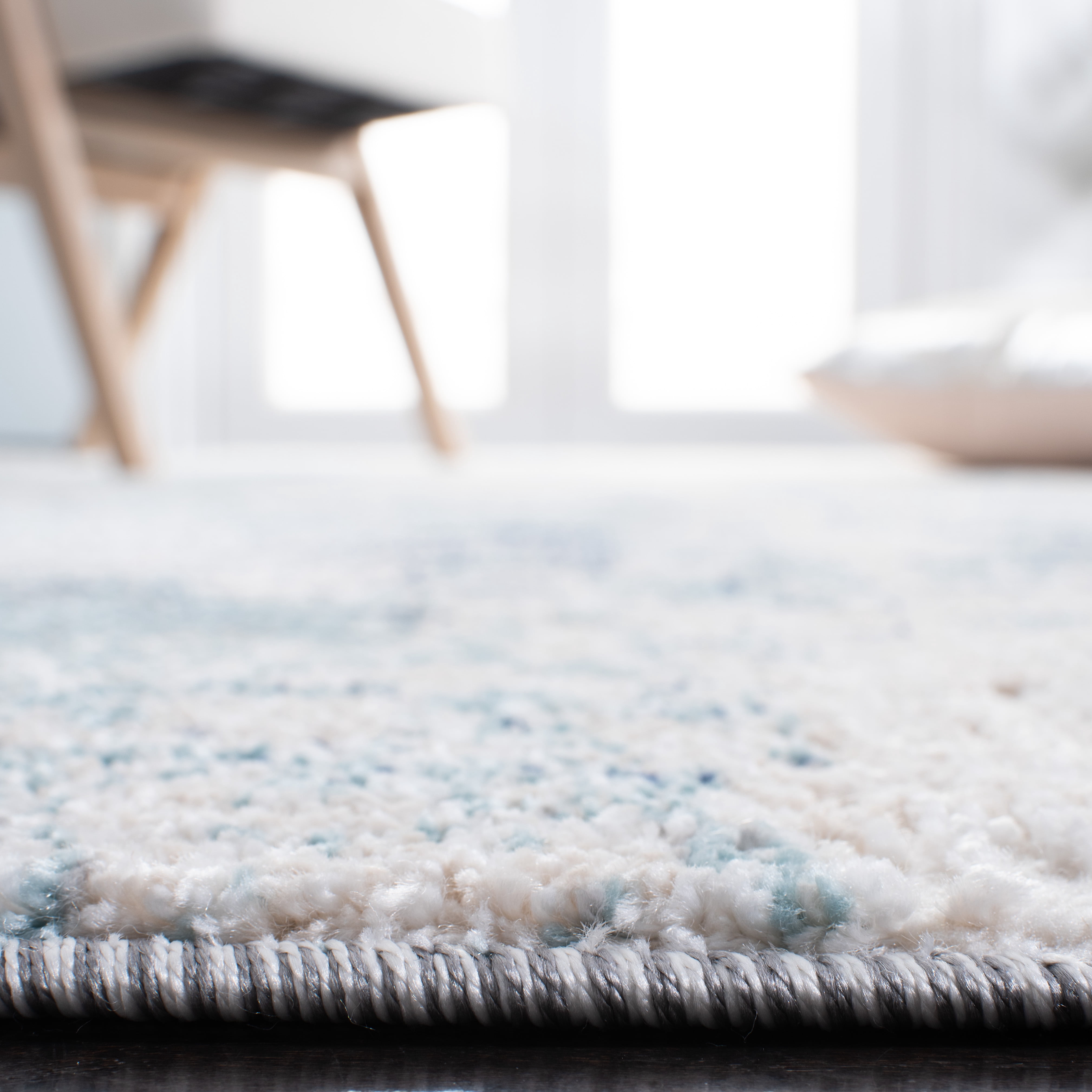 SAFAVIEH Aston Calanthia Abstract Area Rug, Ivory/Blue, 9' x 12'