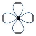 thumbnail image 2 of LJNYFDC Resistance Band with Loop Chest Expander Stretching Band Muscles Strength Training Elastic Band Home Gym Full Pilates Resistance Band with 4 Loop Grips, 2 of 7