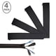 thumbnail image 1 of Funda para cables con cremallera de Wrap-It Storage - (paquete de 4) negro - Organizador de cables y protector de cables para escritorio, computadora, 1 of 5