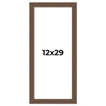 12x29 Frame Brown Farmhouse Solid Wood Picture Frame Width 1.5 Inches | Interior Frame Depth 0.5