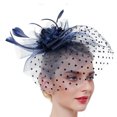 thumbnail image 1 of Coofit Fascinator Hat Vintage Exquisite Mesh Flower Veil Fascinator Wedding Fascinator, 1 of 10